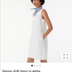 JCREW White Denim Shift Dress